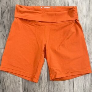 Aritzia Orange Bike Shorts